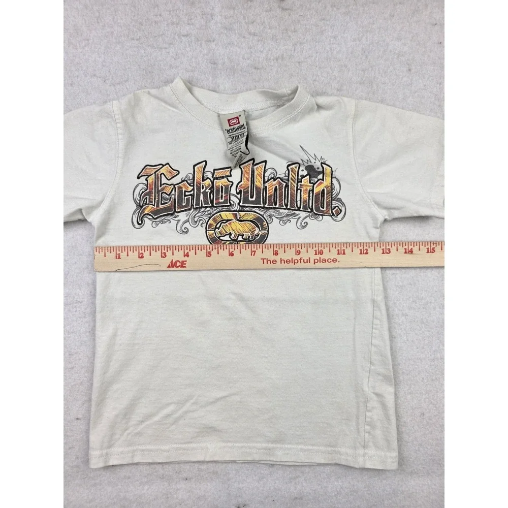 Y2K Ecko Unltd Urban Wear Shirt 3T‎ Graffiti Logo Spellout 2000s *READ*